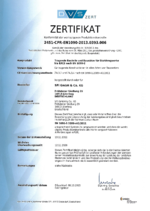 Zertifikat zur WPK nach DIN EN 1090 SFI Anlagenbau - Zertifikat zur WPK nach DIN EN 1090